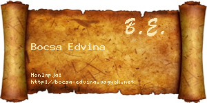 Bocsa Edvina névjegykártya